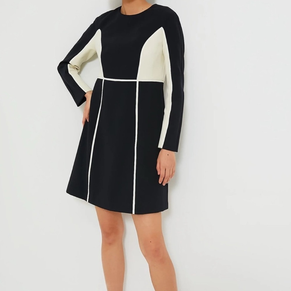 Tuckernuck Navy and Cream Evie Dress